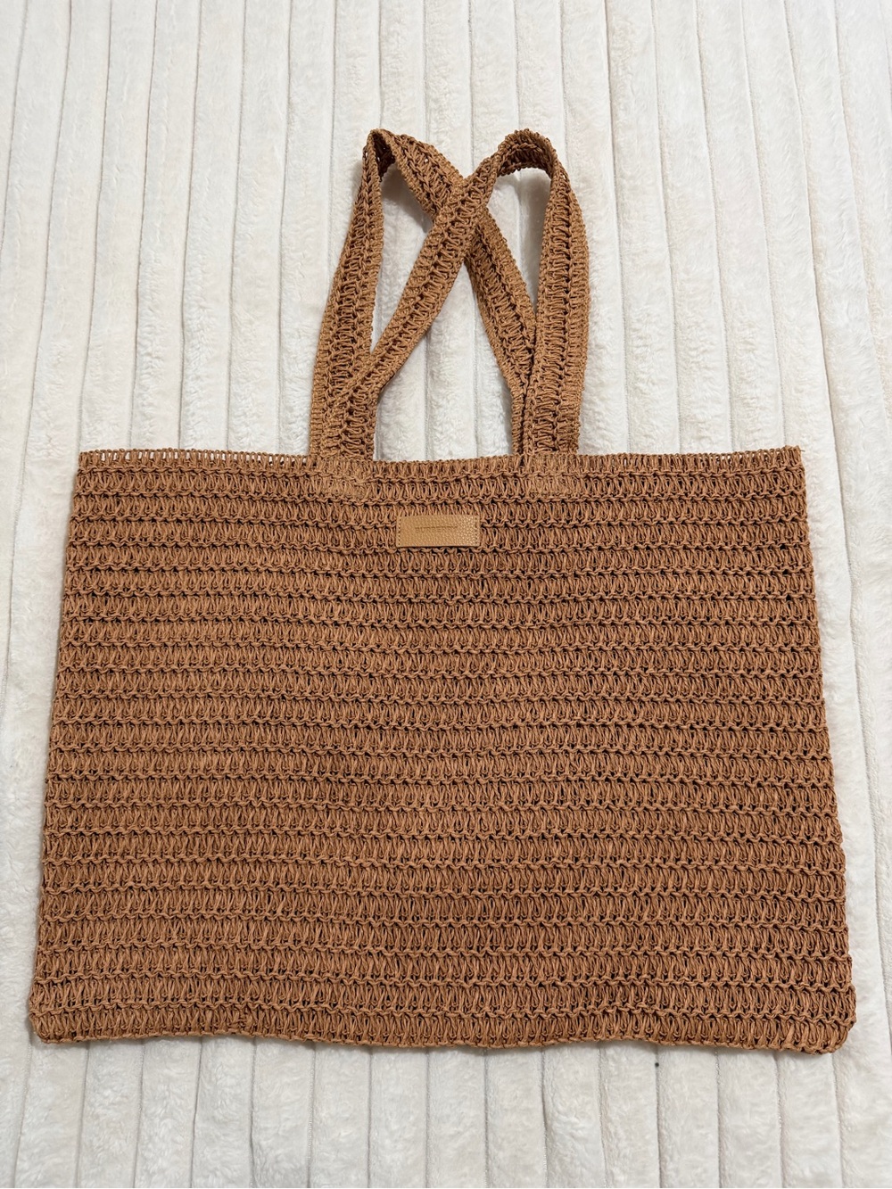 Burberry Brown Woven Tote Bag